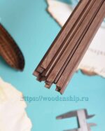 Рейка прямоугольная орех американский 500х1,5х3  (5шт.)